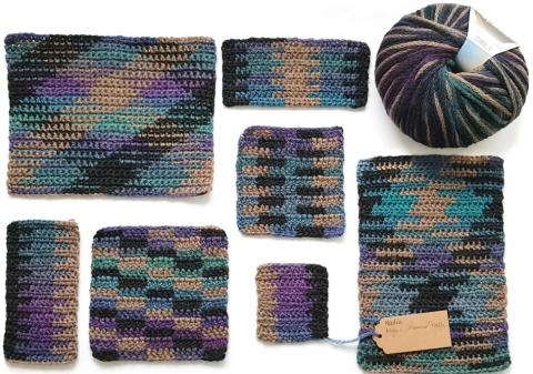 Crochet color pooling with variegated yarn