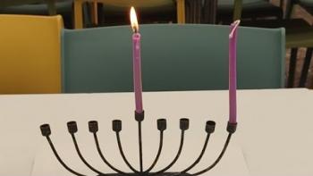 Embedded thumbnail for First light Of Hanukkah In kibbutz Yotvata